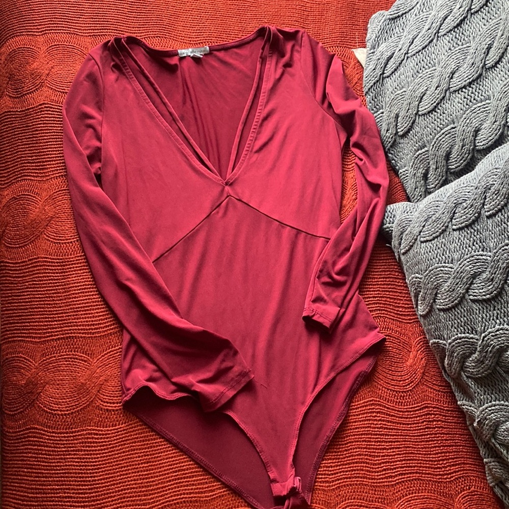 Burgundy bodysuits